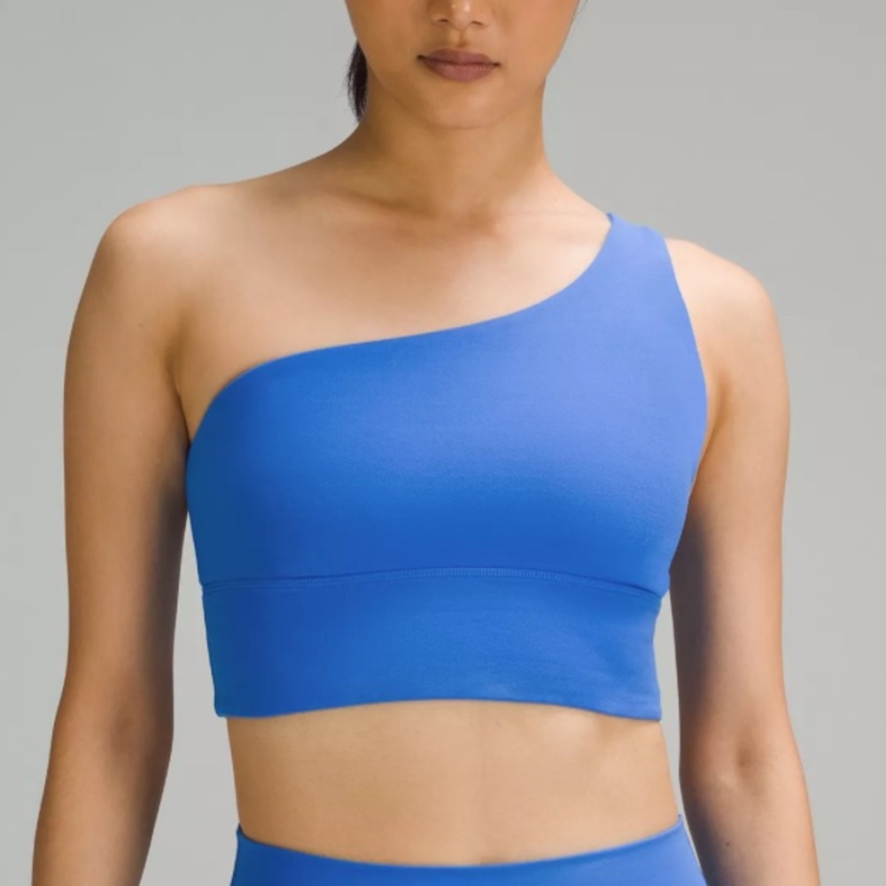 lululemon align asymmetrical one shoulder bra - poolside blue, Size 10💙 - Picture 3 of 4
